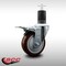 Service Caster 4'' SS Maroon Poly Swivel 1-5/8'' Expanding Stem Caster Total Lock Brake SCC-SSEXTTL20S414-PPUB-MRN-158 - alternate 3